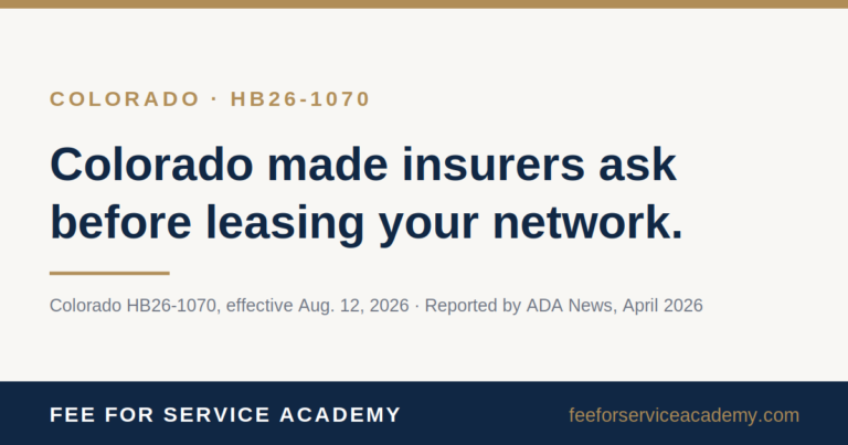 Dental Network Leasing: How One Signature Puts You in Plans You Never Chose